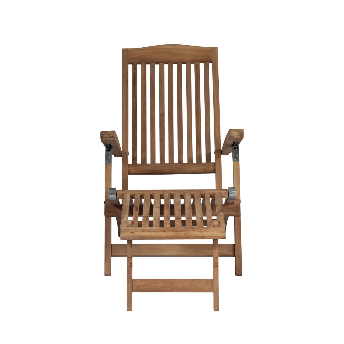 Tumbona reclinable de madera de teca para jardín Streamer