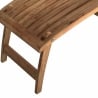 Tumbona reclinable de madera de teca para jardín Streamer Descueto