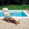 Tumbona reclinable de madera de teca para jardín Streamer Venta