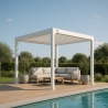 Pérgola bioclimática de jardín de 3x3 m manual de aluminio Guadalupe Modelo
