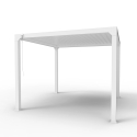 Pérgola bioclimática de jardín de 3x3 m manual de aluminio Guadalupe Descueto