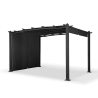 Pérgola de jardín exterior rectangular de aluminio de 3x4 m Barbados Descueto