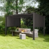 Pérgola de jardín exterior rectangular de aluminio de 3x4 m Barbados 