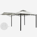 Carpa con toldo para jardín y terraza pagoda Antigua 3'3x3'3 metros Descueto