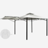 Carpa con toldo para jardín y terraza pagoda Antigua 3'3x3'3 metros Descueto