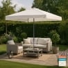 Sombrilla para jardín y terraza de aluminio rectangular Eden 3x2m Bar/Restaurante Promoción