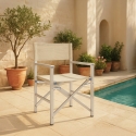 Silla de playa portátil plegable aluminio tejido especial Regista Gold Venta