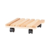 Carro cuadrado de madera para macetas con ruedas Stock