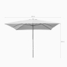 Parasol Cuadrado Aluminio Patio Bar Hotel 3x3 Marte 