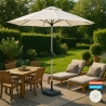 Sombrilla jardín bar 3 metros aluminio octagonal mástil central Eden Promoción