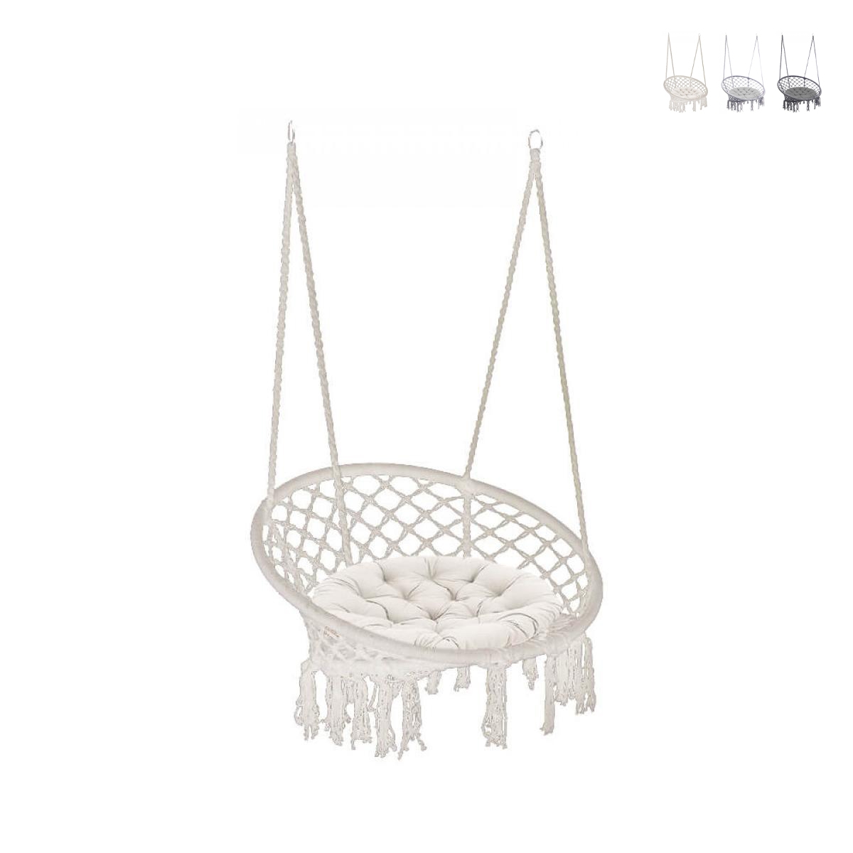 Hamaca colgante con cojín de algodón Luxory Round Promoción