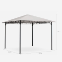 Cenador de jardín 3x3 con estructura de acero cortaviento StylE Características