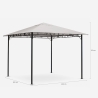 Cenador de jardín 3x3 con estructura de acero cortaviento StylE Características