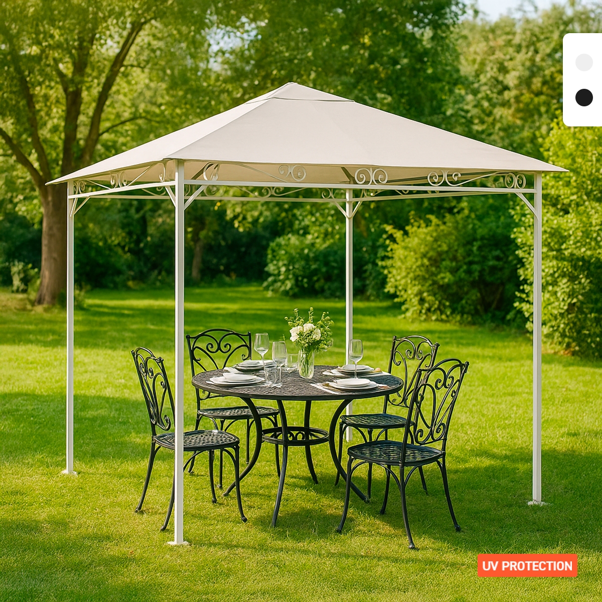 Cenador 3x3 metros para jardín de acero Style uv Promoción