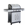 Barbacoa de gas de acero inoxidable 3 quemadores + 1 Davis Promoción