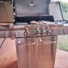 Parrilla a gas 4 quemadores de acero inoxidable Texas Stock