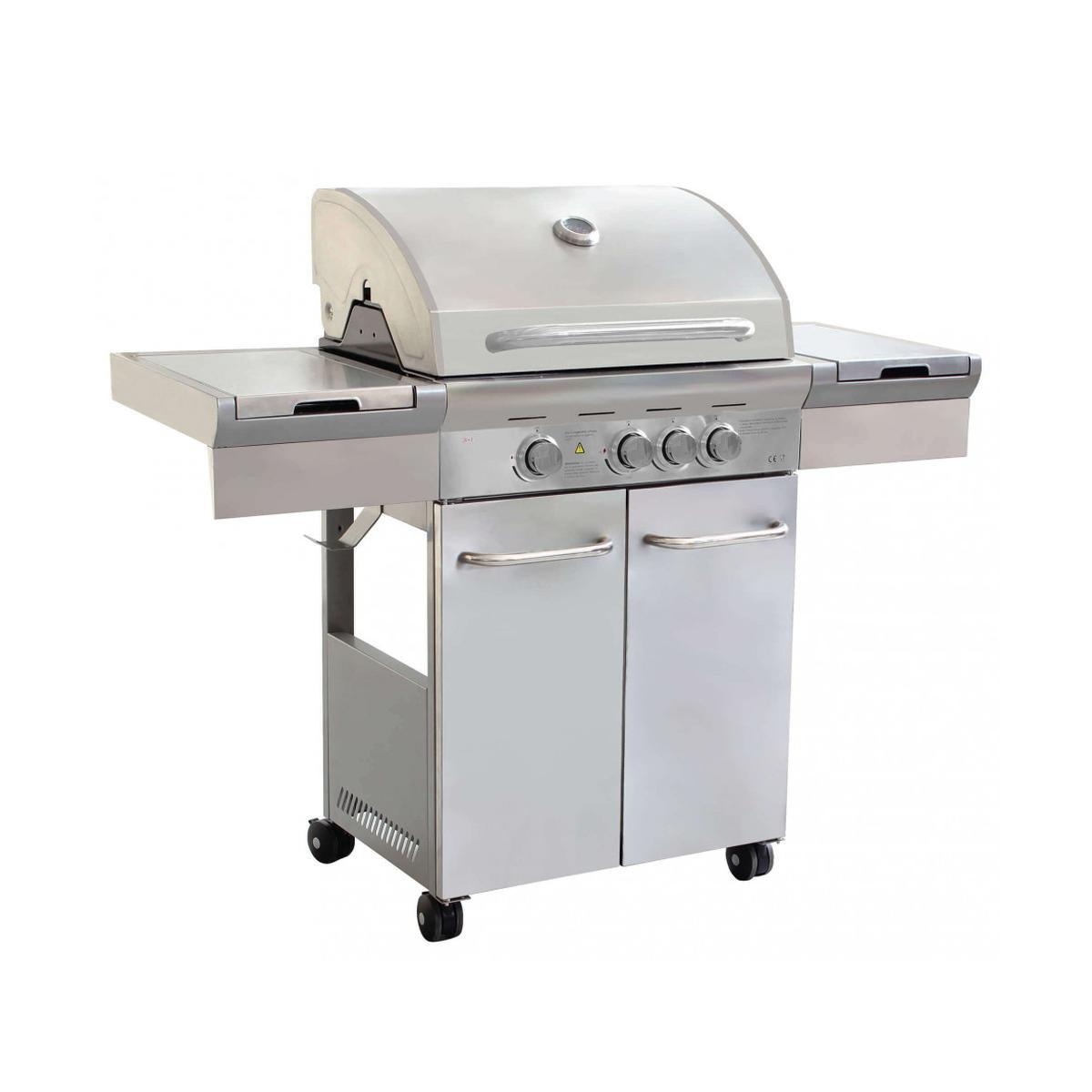 Parrilla a gas 4 quemadores de acero inoxidable Texas