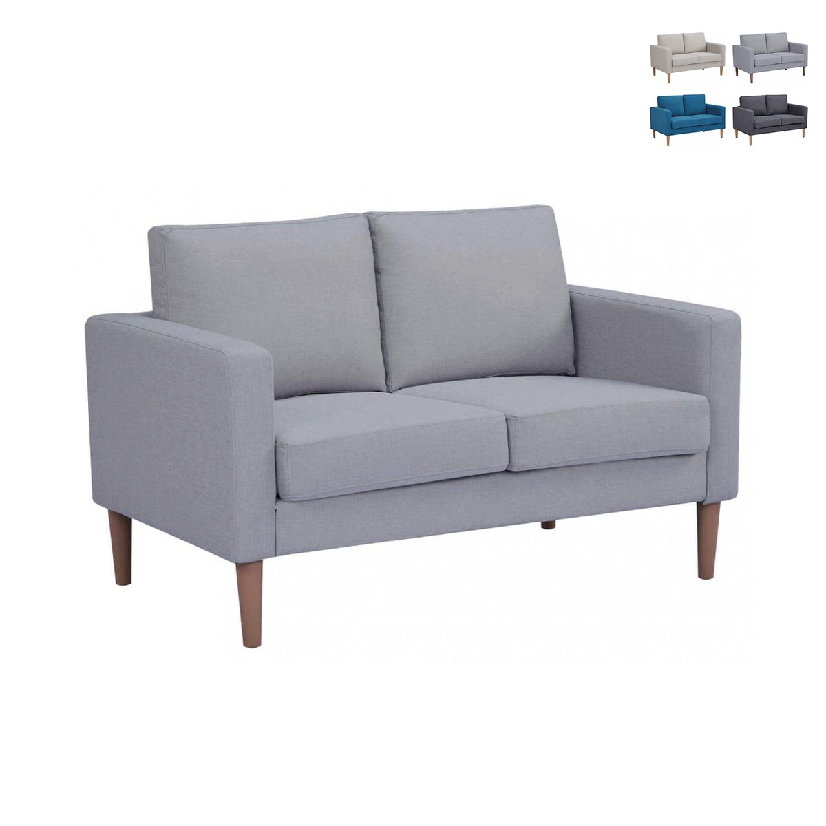 Sofá moderno de 2 plazas en algodón 137x73x82cm Ramsey Promoción Sofá moderno de 2 plazas en algodón 137x73x82cm Ramsey Promoción