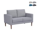 Sofá moderno de 2 plazas en algodón 137x73x82cm Ramsey Promoción