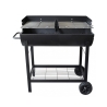 Barbacoa de carbón con ruedas y 2 rejillas ajustables Wisconsin Oferta