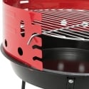 Barbacoa portátil de carbón redonda parrilla Ø36cm Camping Descueto
