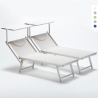 Tumbona Profesional Aluminio Toldo Parasol Italia Stock 2 Piezas Catálogo