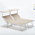 Tumbona Profesional Aluminio Toldo Parasol Italia Stock 2 Piezas Promoción