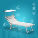 20 Tumbonas de Playa Aluminio Italia Stock Precio