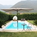Sombrilla de jardín 2x3m en poliéster blanco Poly Venta