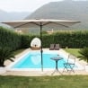 Sombrilla de jardín 2x3m en poliéster blanco Poly Venta