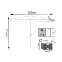 Sombrilla de jardín 2x3m en poliéster blanco Poly Descueto