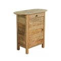 Mesita de noche de madera con puerta y cajón Farran Promoción