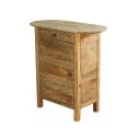 Mesita de noche de madera con puerta y cajón Farran Descueto