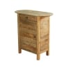 Mesita de noche de madera con puerta y cajón Farran Descueto