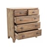 Cómoda de madera natural para dormitorio 5 cajones Farley Venta
