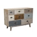 Cómoda de madera de colores con 8 cajones estilo shabby chic Donald Promoción