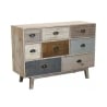 Cómoda de madera de colores con 8 cajones estilo shabby chic Donald Promoción