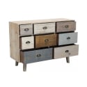 Cómoda de madera de colores con 8 cajones estilo shabby chic Donald Oferta