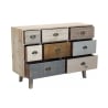 Cómoda de madera de colores con 8 cajones estilo shabby chic Donald Oferta