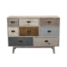 Cómoda de madera de colores con 8 cajones estilo shabby chic Donald Descueto