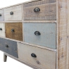 Cómoda de madera de colores con 8 cajones estilo shabby chic Donald Stock
