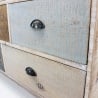 Cómoda de madera de colores con 8 cajones estilo shabby chic Donald Elección