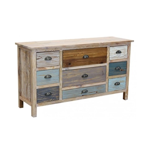 Cajonera móvil de madera estilo shabby chic Denny Promoción