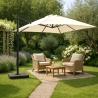 Parasol jardín 3x3 excéntrico cuadrado bar hotel Vienna Rebajas