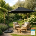 Sombrilla regulable de aluminio para jardín y terraza 3x3 Vienna Noir Promoción