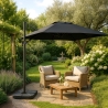 Sombrilla regulable de aluminio para jardín y terraza 3x3 Vienna Noir Características