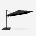 Sombrilla regulable de aluminio para jardín y terraza 3x3 Vienna Noir Medidas