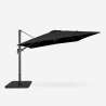 Sombrilla regulable de aluminio para jardín y terraza 3x3 Vienna Noir Medidas