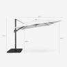 Sombrilla regulable de aluminio para jardín y terraza 3x3 Vienna Noir Compra