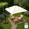 Parasol Jardín 2.5 metros Cuadrado Excéntrico Aluminio Bar Hotel Paradise Promoción